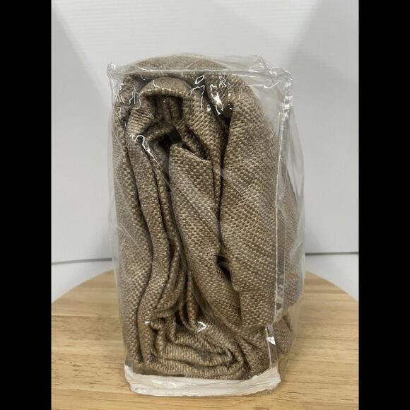 Threshold brown Textured weaved Grommet Light Brown Curtain 50x63 - Picture 3 of 5